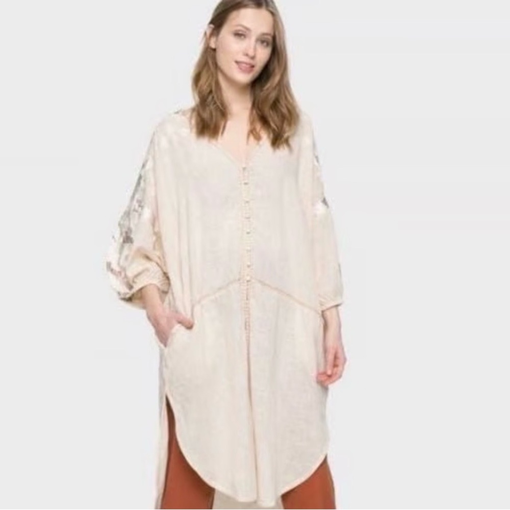 Free People Cream Swim Coverup Whole LOTTA Balloon